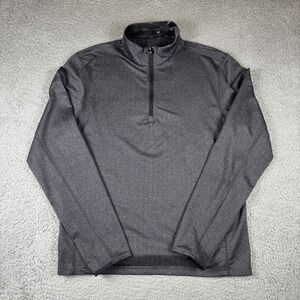 Greyson Golf Tate Pullover Mens Small Gray Mockneck Quarter Zip Stretch Wolf